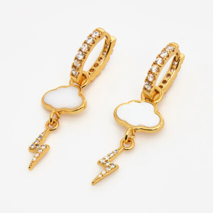18ct Gold Plated Electric Storm Drop Earrings | TK Maxx