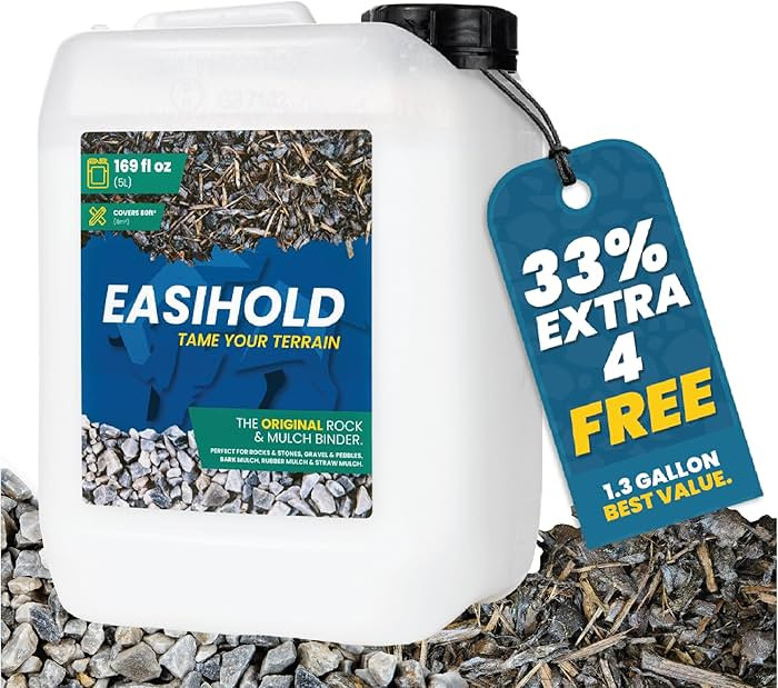 EASIHOLD Gravel Binder – Bonds Stones, Bark & Gravel – 1.3 Gallon XL Stabilizer for Patios, P... | Amazon (US)