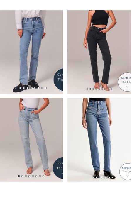 Abercrombie 90s jeans are my favorite straight leg jeans! Lots of diff styles (non-distressed + distressed). Go true to size (I do a 29)

#LTKFind #LTKunder100 #LTKsalealert