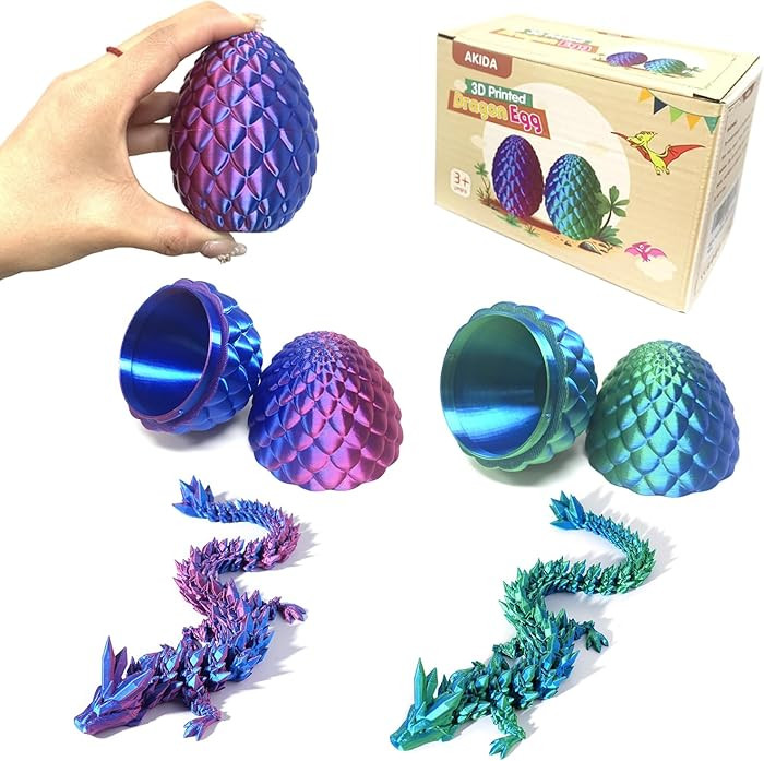2 Pack Dragon Eggs with Dragon Inside, Dragon Egg Fidget Toy, 3D Dragon Eggs with Dragon Inside, ... | Amazon (US)