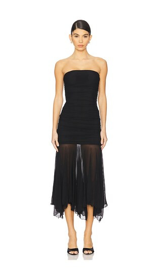 Amaris Strapless Dress in Black | Revolve Clothing (Global)
