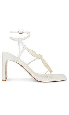 JONATHAN SIMKHAI Theresa Strappy Square Toe Heel Sandals in Bone from Revolve.com | Revolve Clothing (Global)