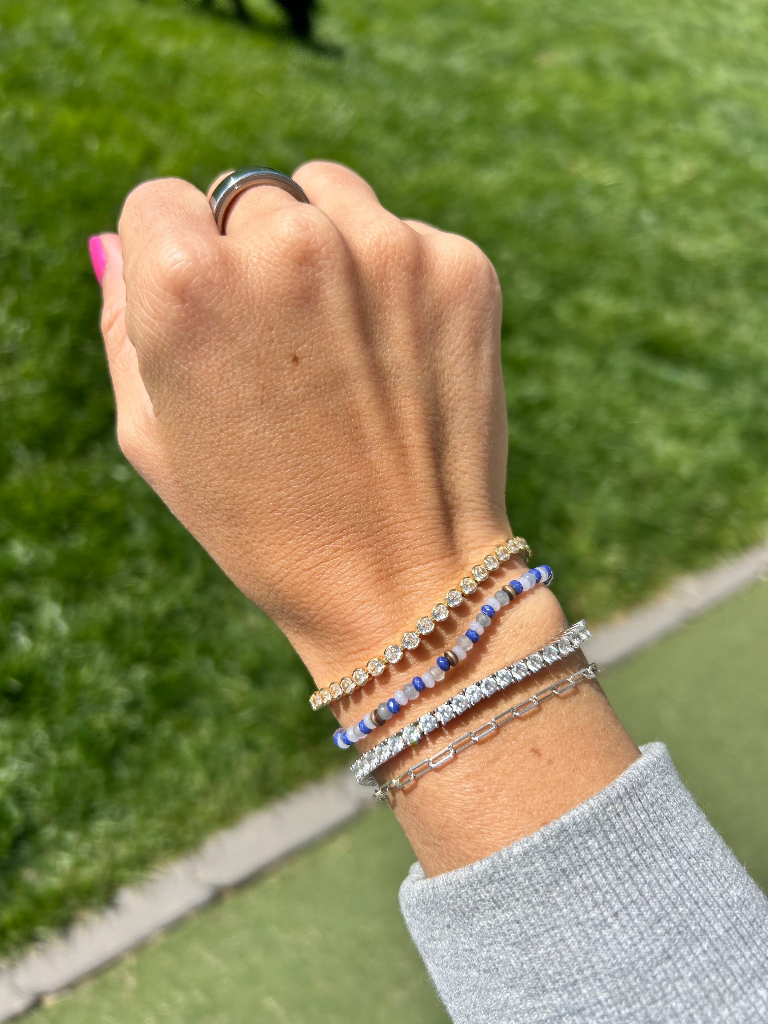 My top 2 bracelets are from Bauble Bar and are included in their $10 stack sale 5/1 - 5/10! Linked the others I ordered too! 

#LTKSaleAlert #LTKootd #LTKMothersDay