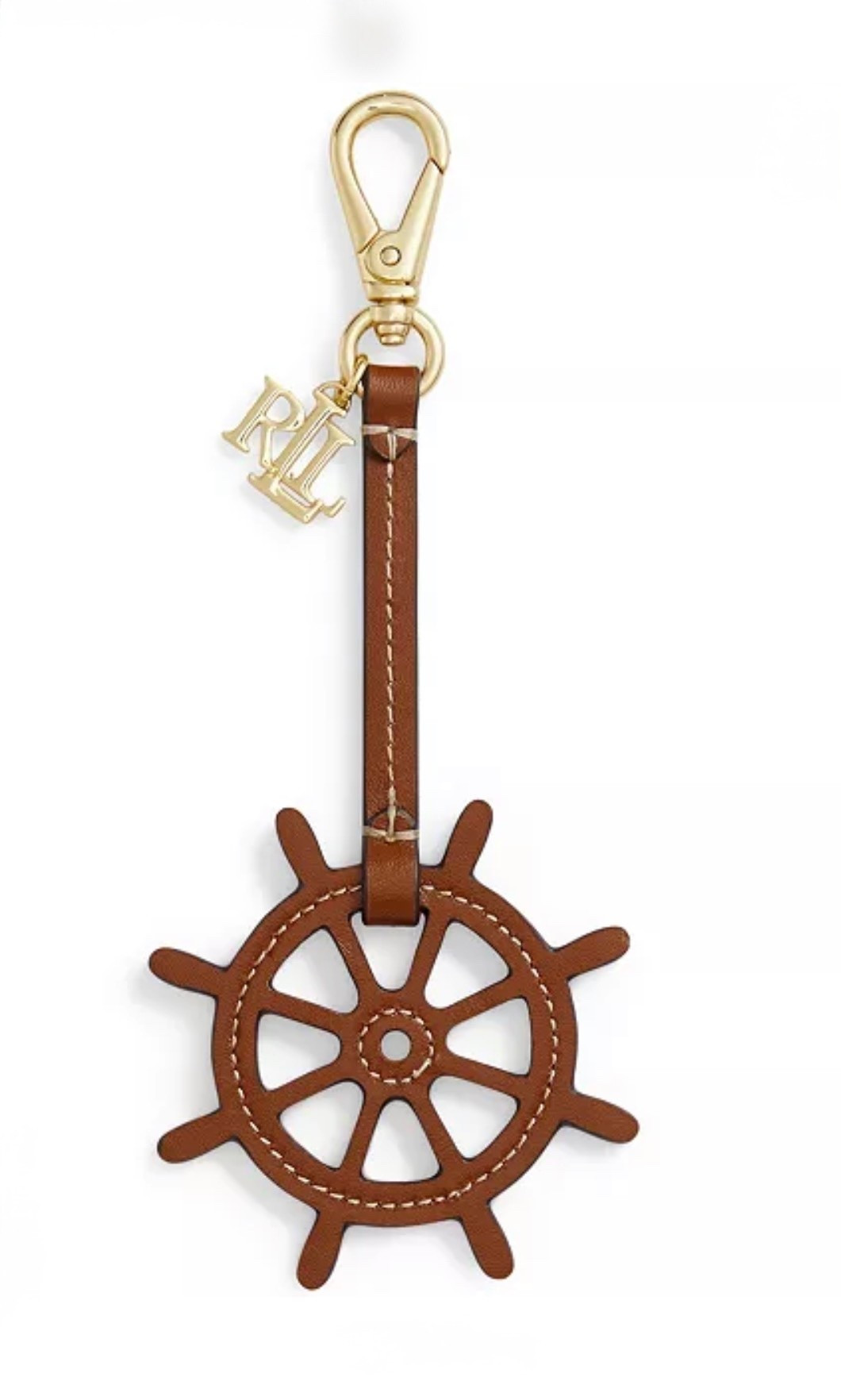 Lauren Ralph Lauren
Wheel & Logo Leather Charm

Add a nautical-inspired touch to your bag with this sailboat helm charm from Lauren Ralph Lauren, crafted from supple full-grain leather. A brass-finished logo and dog clip provide signature detailing.

#LTKTravel #LTKspringtrends #LTKspring