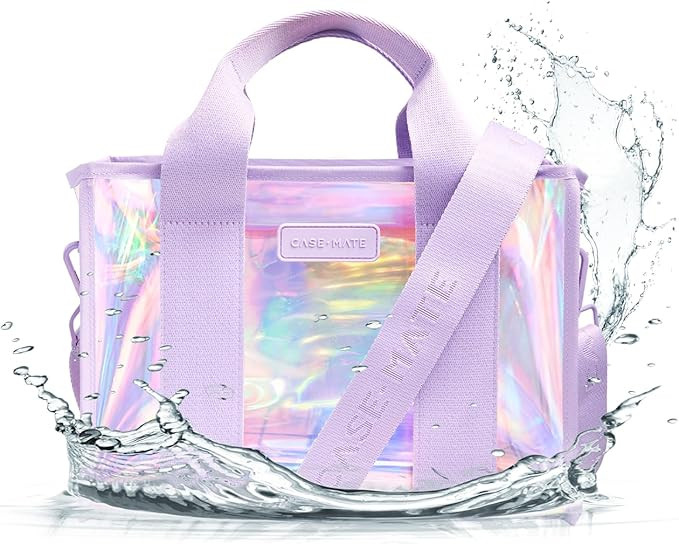 Case-Mate Soap Bubble Small Beach Tote - Iridescent Beach Bag with Crossbody Strap for Women - Wa... | Amazon (US)