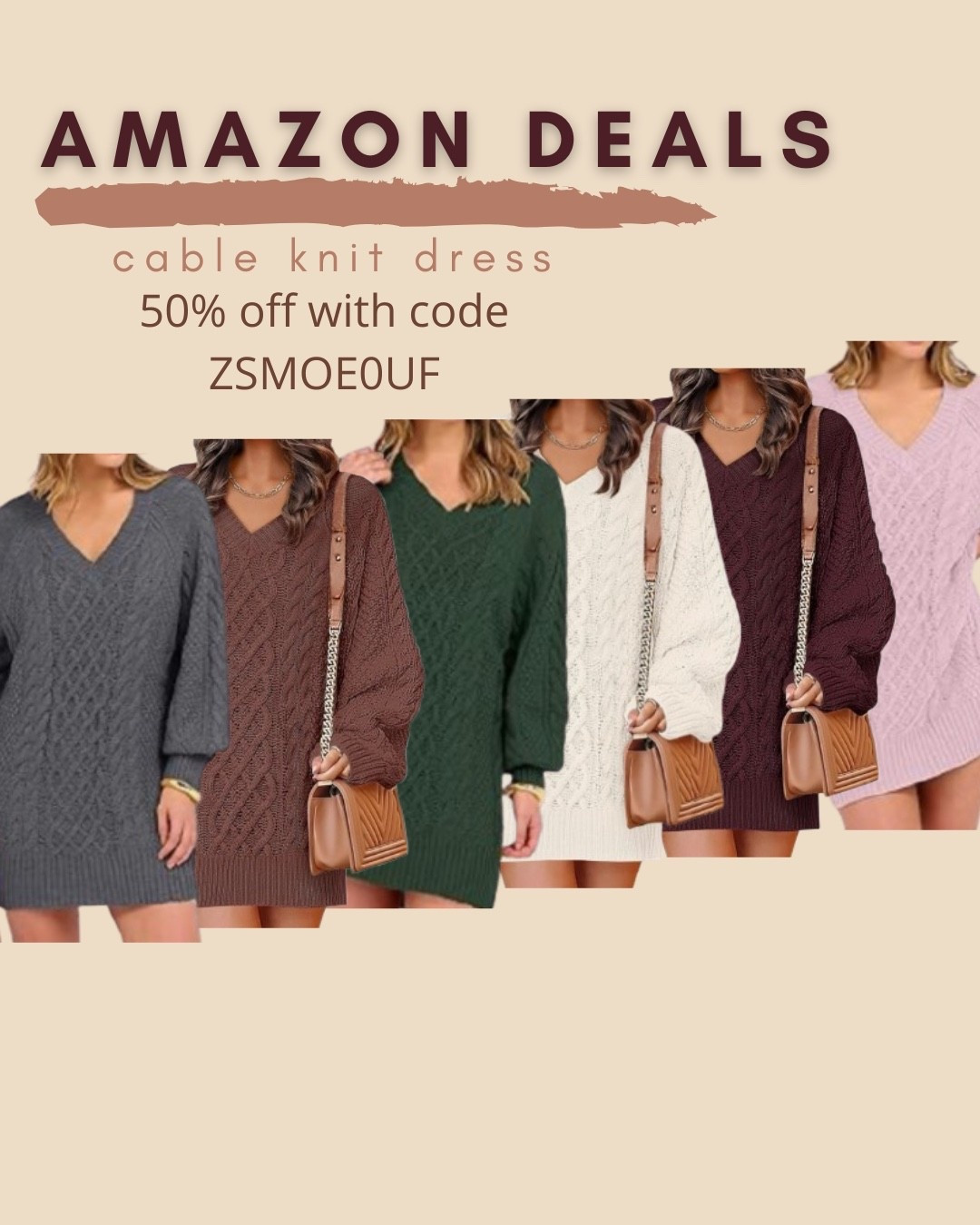 $17 ends 10/11

Amazon fashion
Amazon deals
Cable knit dress
Sweater dress

#LTKSaleAlert