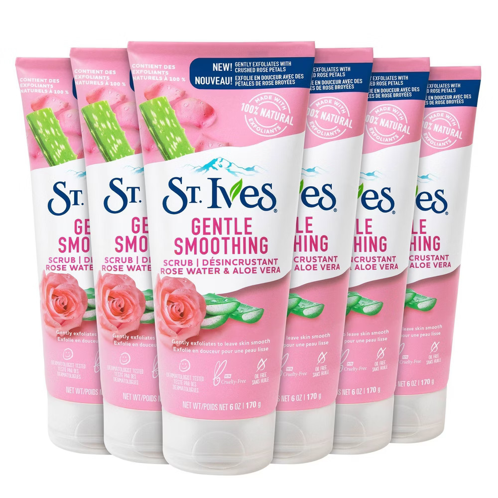 St. Ives Rosewater and Aloe Facial Scrub - 6pk/6oz each | Target