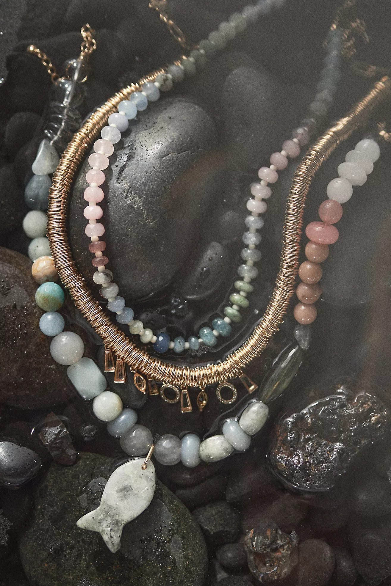 By Anthropologie Beaded Charm Necklace | Anthropologie (US)
