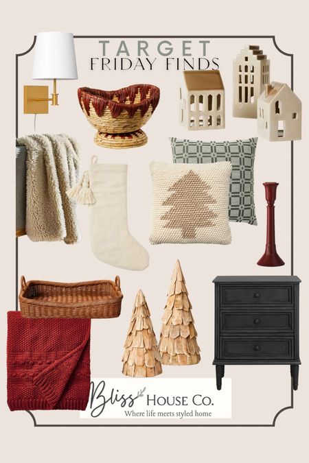 Holiday home finds from Target

Nightstand, brass sconce, Christmas houses, Christmas village, holiday pillows, throw blankets, trees

#LTKSeasonal #LTKhome #LTKHoliday