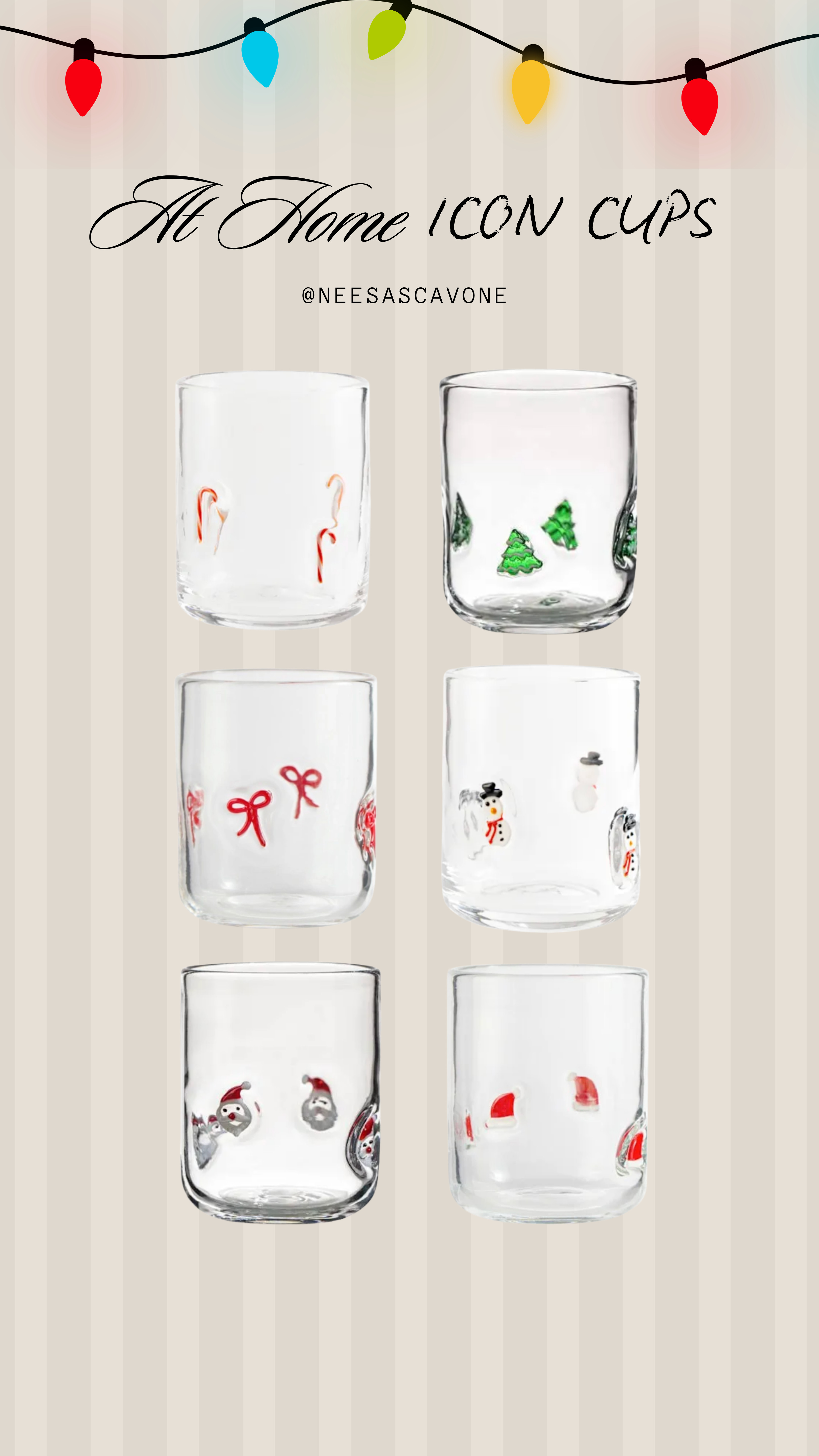 The cutest Christmas glass cups from At Home! 🎄🎅 Candy canes, red bows, Christmas trees, snowmen, and Santa designs for a festive touch to your holiday table or coffee bar. Loving these for iced coffee, Christmas party drinks, and a sweet hostess gift! ❤️ Tap to shop your favorite holiday glassware.

#LTKHome #LTKSeasonal #LTKGiftGuide #ChristmasGlassware #ChristmasCups #AtHomeFinds #ChristmasTableDecor #HolidayEntertaining #ChristmasCoffeeBar #HostessGiftIdeas #BowDecor 

 #LTKSeasonal #LTKHome