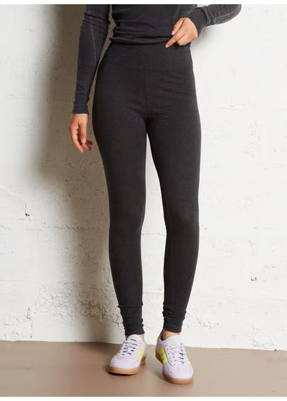 LEGGING EN COTON MéLANGé CARBONE CHINE AMERICAN VINTAGE - FEMME | Place des Tendances | Place des tendances (FR)