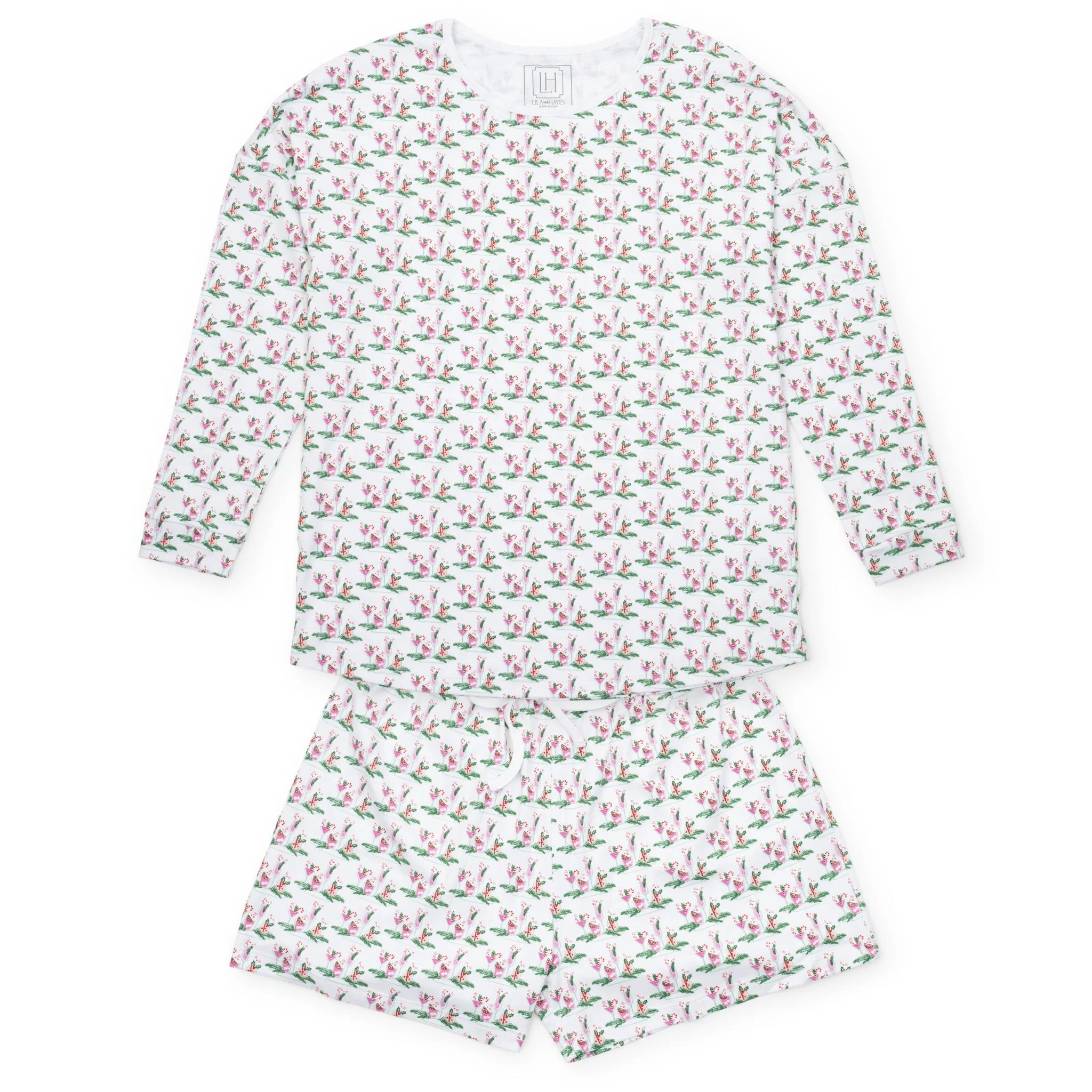 Anna Women's Longsleeve Short Set - Merry Little Cocktails | Lila and Hayes