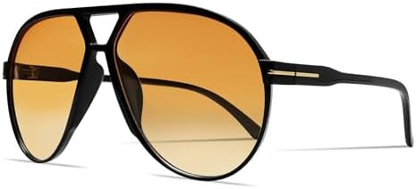 Retro Aviator Sunglasses for Women Men Oversized Classic 70s Vintage Trendy Tangle Free Square Av... | Amazon (US)