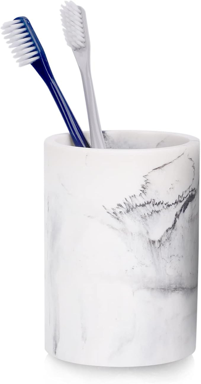 zccz Toothbrush Holder for Bathroom Marble Look, Electric Toothbrush and Toothpaste Holder, Organ... | Amazon (US)