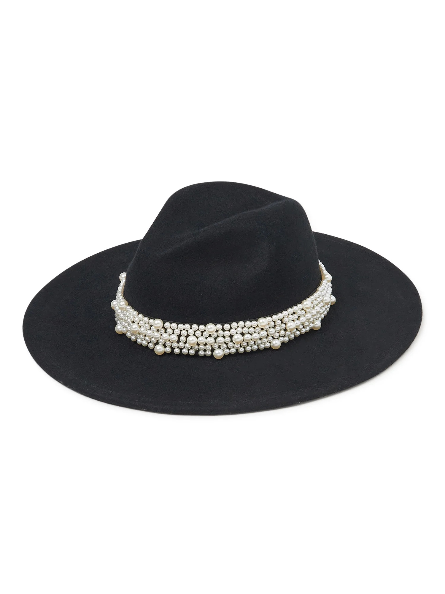 Scoop Women's Faux Pearl Bead Fedora Hat - Walmart.com | Walmart (US)