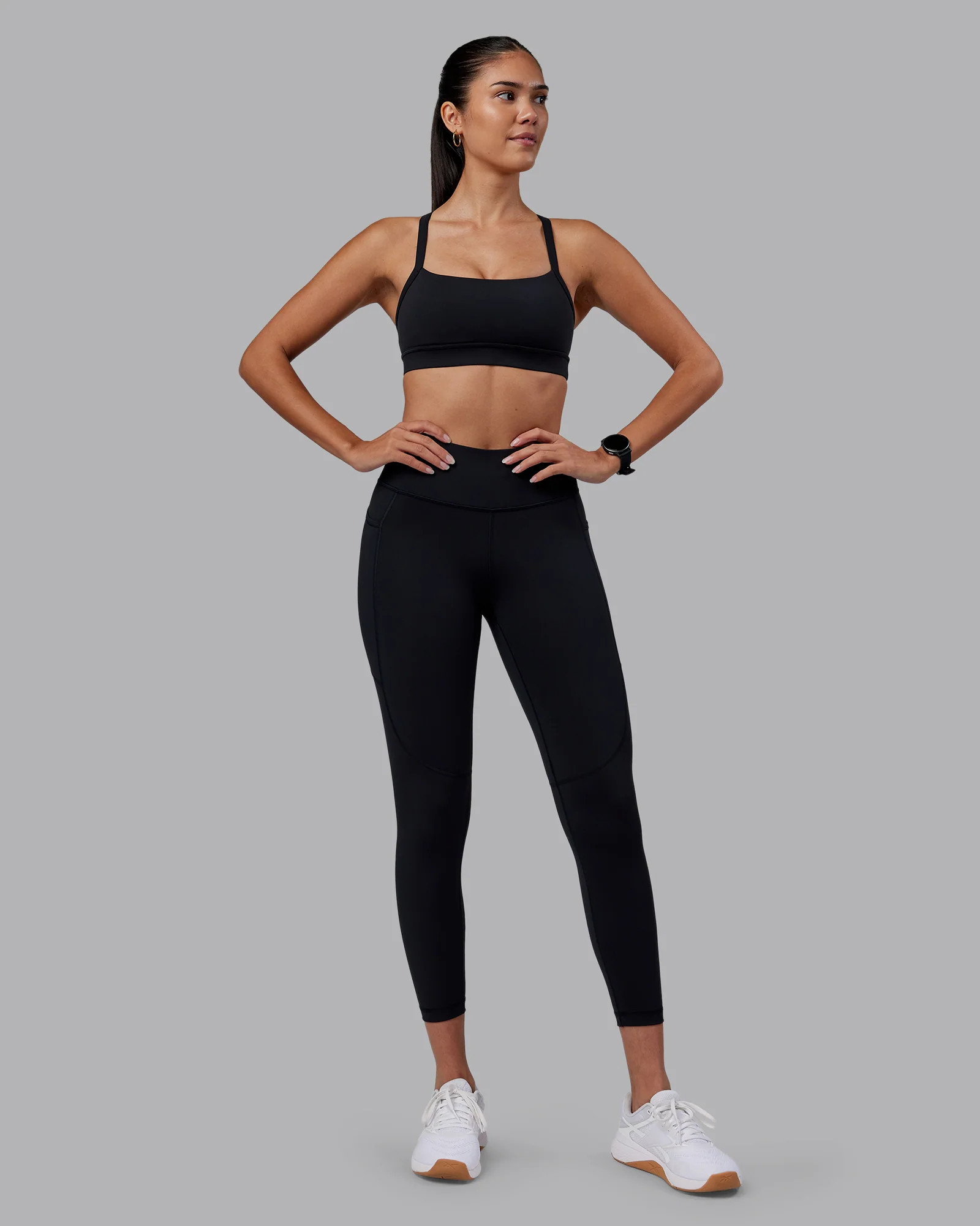 Rep Ultra High-Rise 7/8 Legging Pockets - Black-Black | LSKD | LSKD