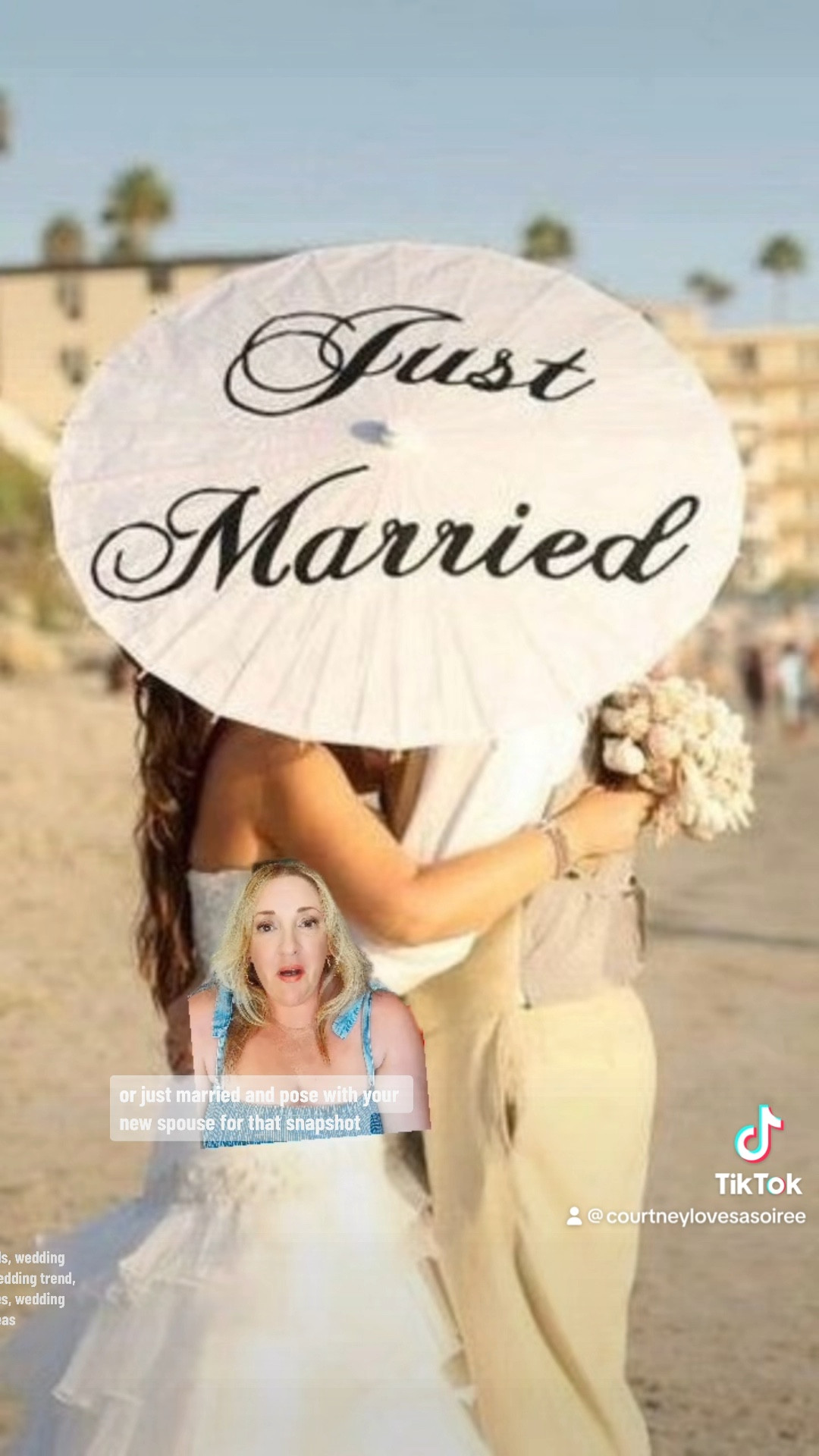 Just married wedding clearance parasol