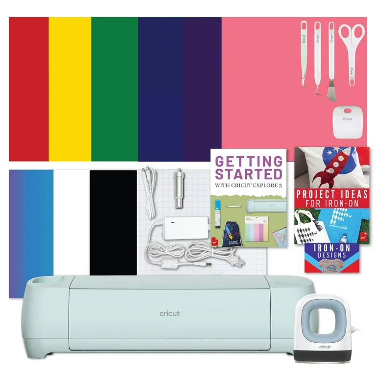 Cricut Explore 3 Machine with Mini Heat Press Bundle | Walmart (US)