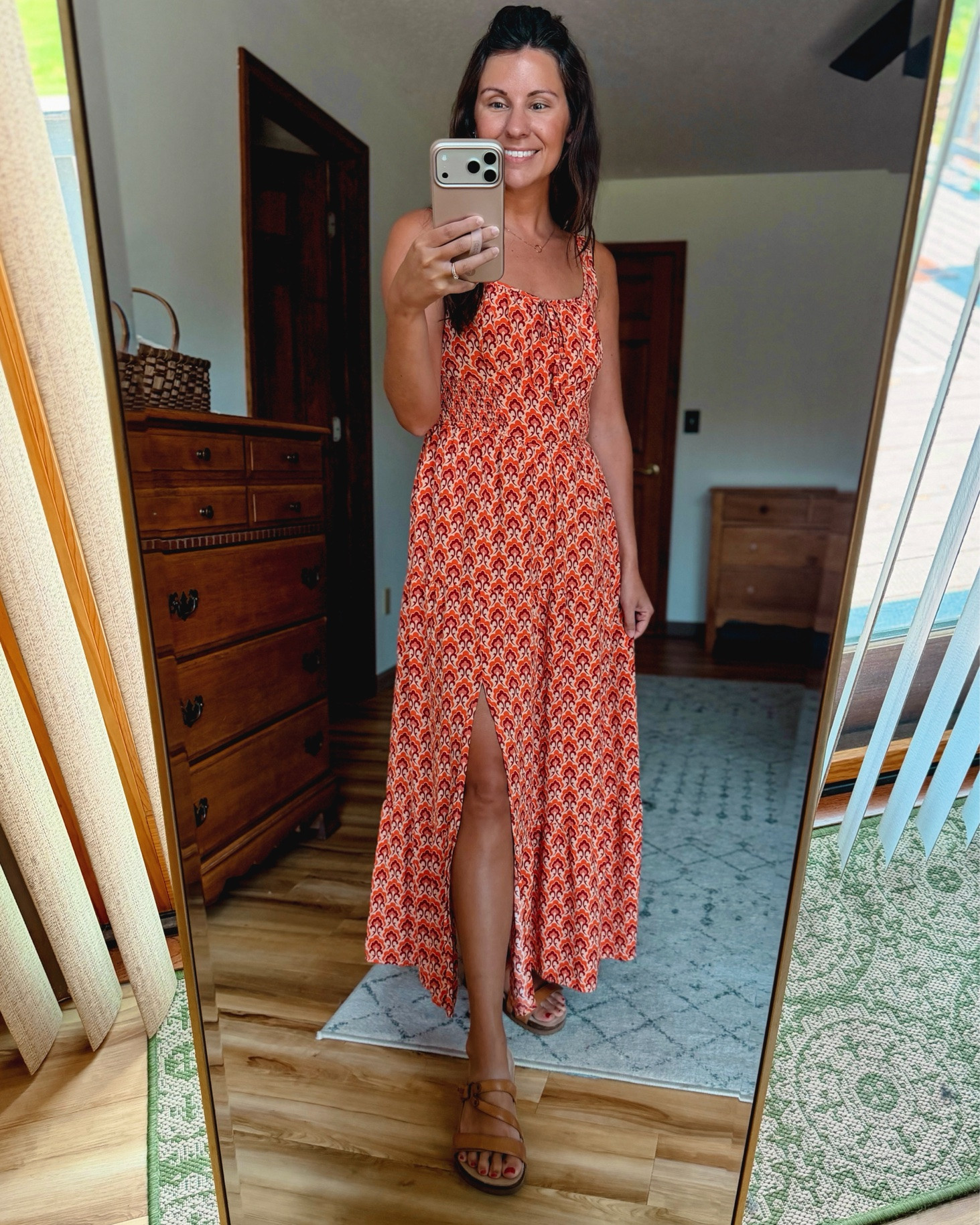 small in my dress and size 6 in my sandals 🧡

#LTKPetite #LTKSeasonal #LTKootd