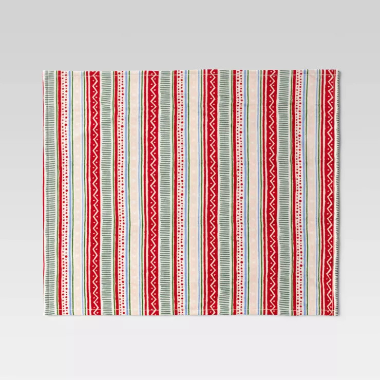 Fair Isle Printed Plush Christmas Throw Blanket - Wondershop™ | Target