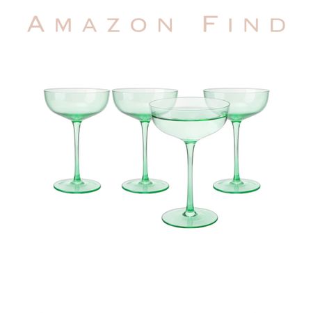 Found it on Amazon, Amazon finds, Colored glass coupes, champagne glass, Estelle colored glass dupe, designer dupe, dinner party, looks for less, tabletop, tablescape, blue and white forever, entertaining at home, hostess gift

#LTKhome