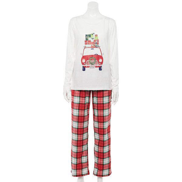 Jammies For Your Families® Women's Classic Christmas Car Top & Bottoms Pajama Set | Kohl's