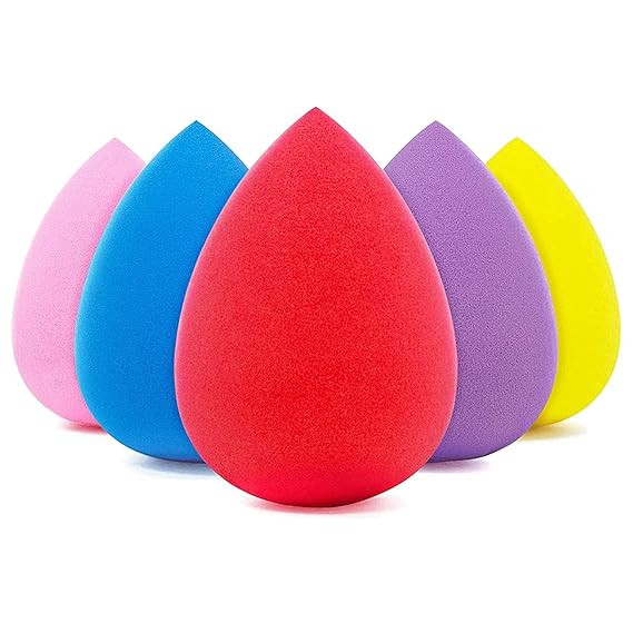 BEAKEY 5 Pcs Makeup Sponge Set, Foundation Blending Beauty Sponge, Flawless for Liquid, Cream, an... | Amazon (US)