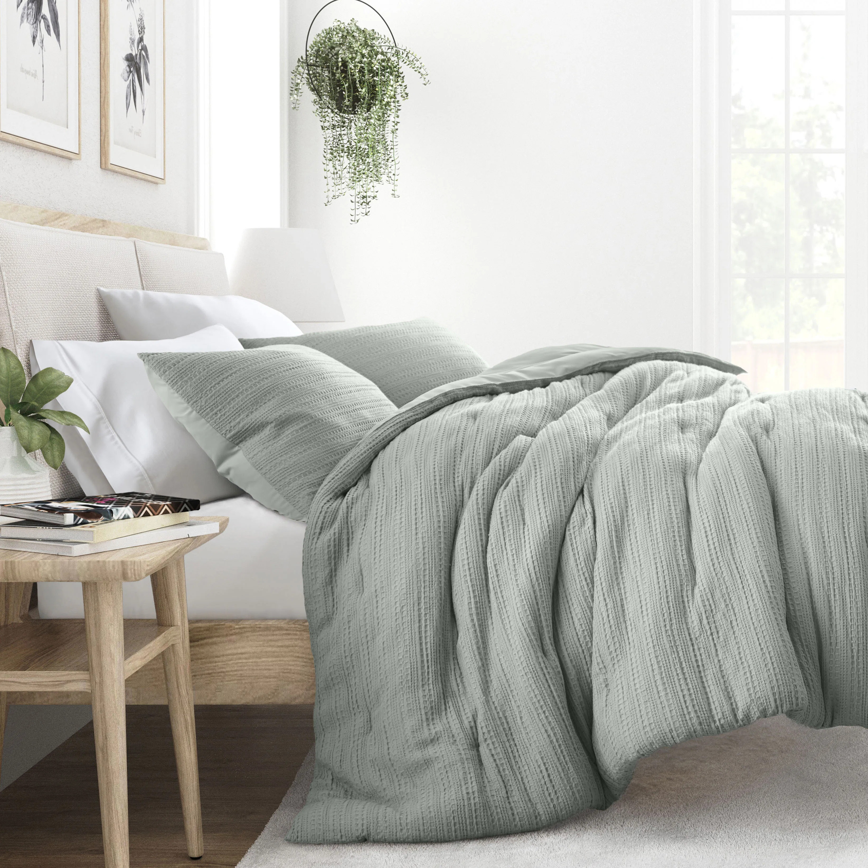 Boysen All Season Textured Down Alternative Comforter Set | Wayfair North America