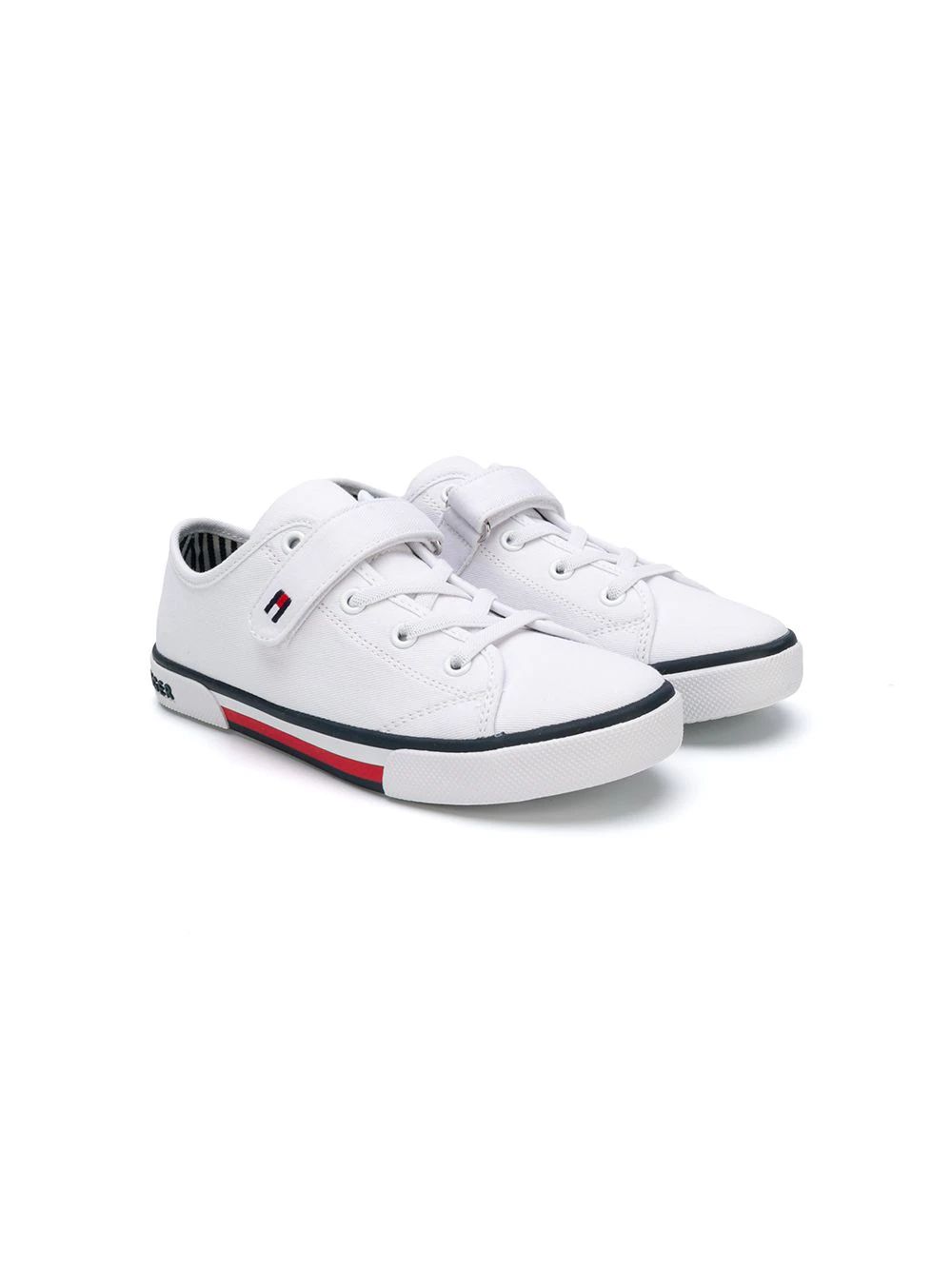 Tommy Hilfiger Junior classic touch strap sneakers - White | FarFetch US