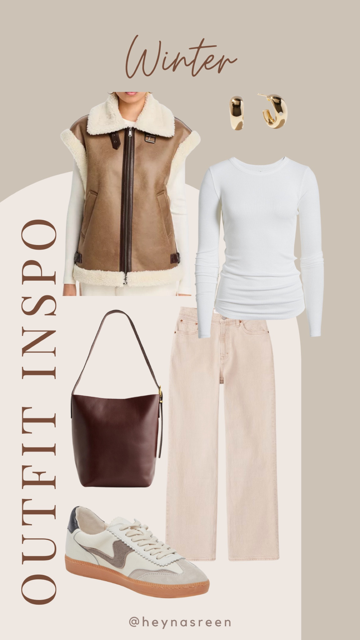 Winter outfit inspo, I’m loving this shearling vest that is both stylish and warm!