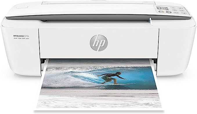 HP DeskJet 3755 Compact All-in-One Wireless Printer, HP Instant Ink, Works with Alexa - Stone Acc... | Amazon (US)