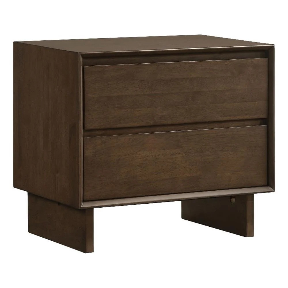 Coaster Glenwood 2-Drawer Rectangular Transitional Wood Nightstand Warm Brown | Walmart (US)