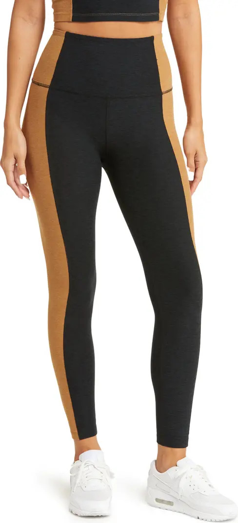 Vitality Space Dye Colorblock Ankle Leggings | Nordstrom