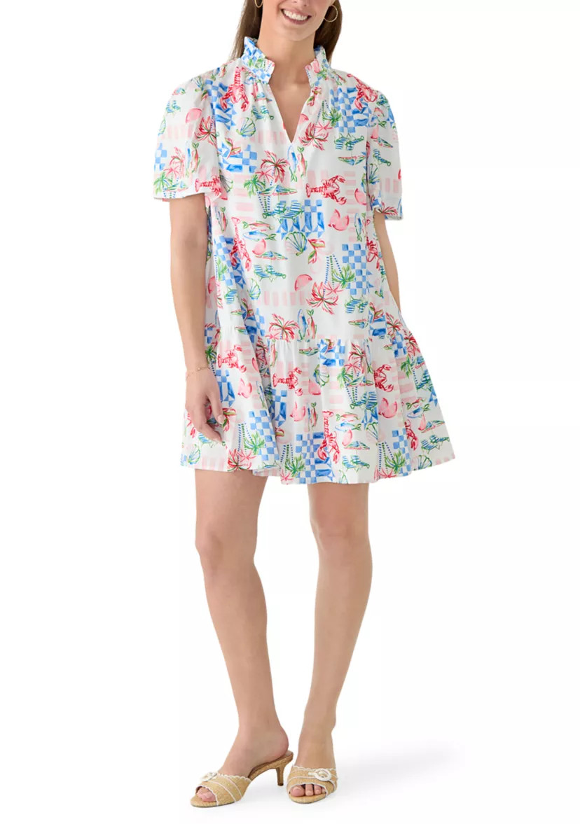 Women's Short Sleeve Print Mini Dress | Belk