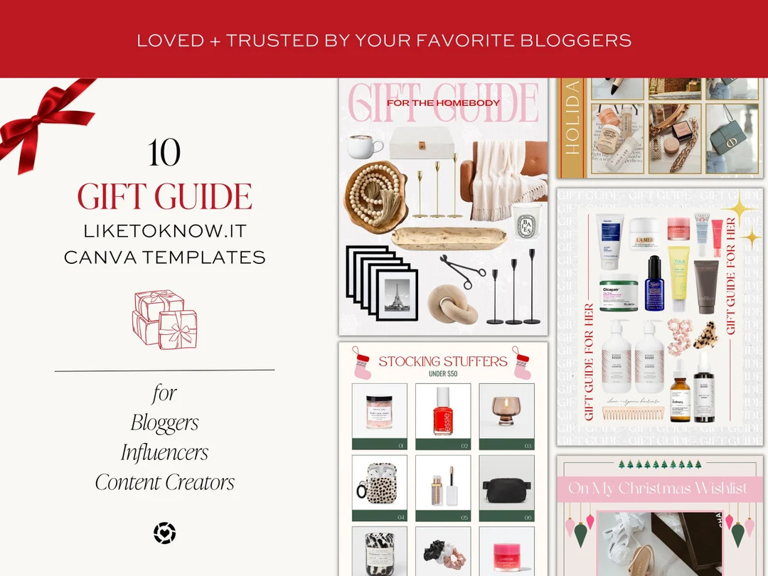10 LTK Gift Guide Canva Templates Neutral Liketoknowit - Etsy | Etsy (US)