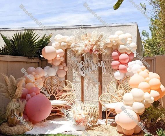 181pcs Cream Peach Blush Dusty Pink Balloon Garland Arch Kit | Etsy | Etsy (US)