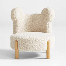Kids Sherpa Bear-Shaped Chair + Reviews | Crate & Kids | Crate & Barrel