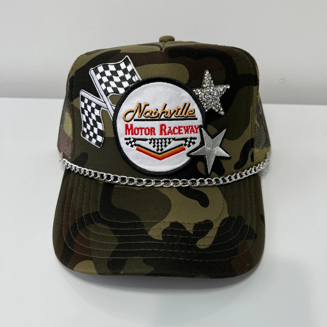 Trucker Hat With Patches, PATCHY Trucker Hat, Retro Western Hat for Women, WITH Beaded Hat Chain ... | Etsy (US)
