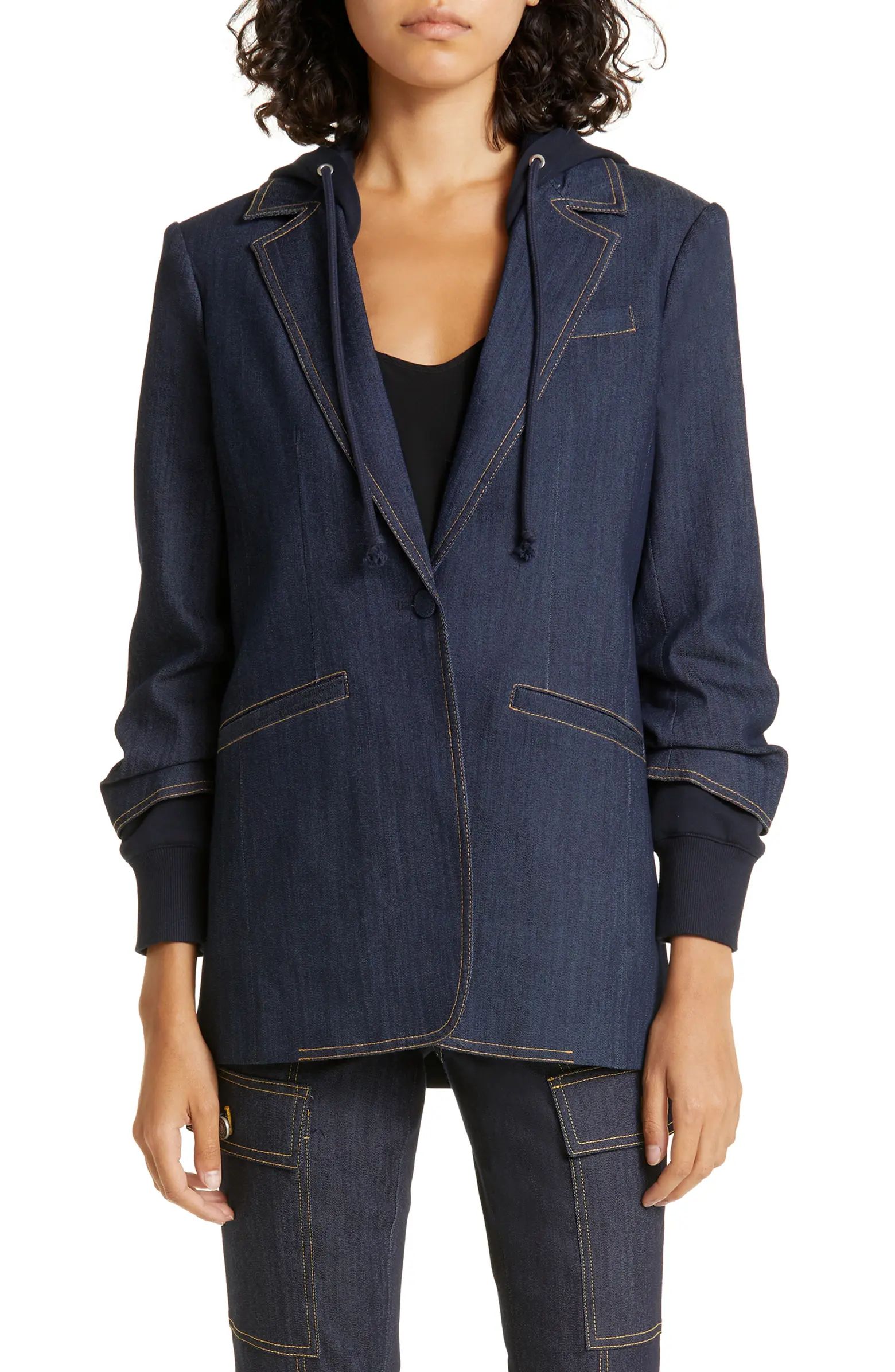 Khloe Hooded Denim Blazer | Nordstrom