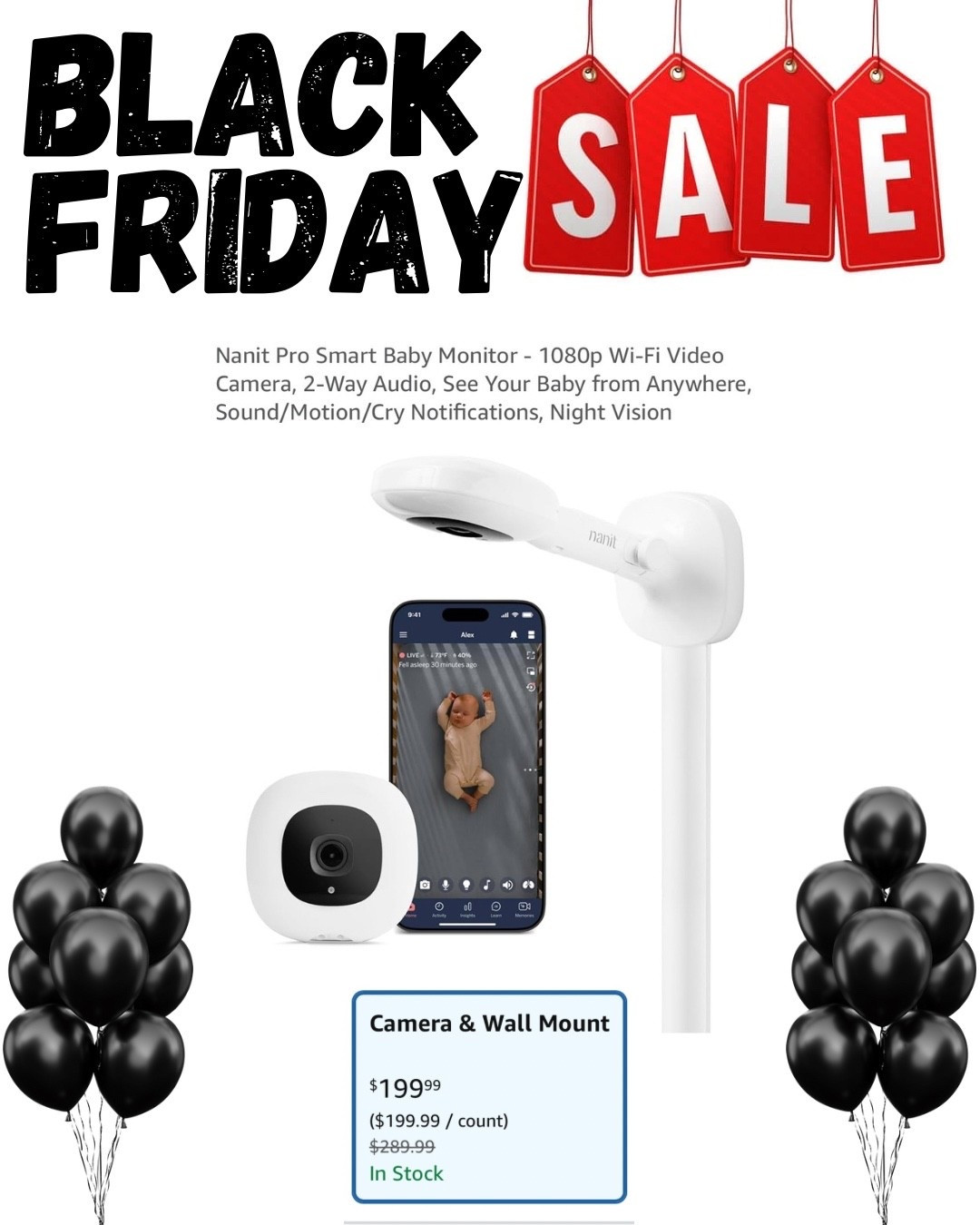 ✨ BLACK FRIDAY DEAL YOU DO NOT WANT TO MISS ✨
The Nanit Pro Baby Monitor is finally on major sale for Black Friday and this is your sign to grab it! 👶🏼🩵

If you’ve been wanting a monitor with:
✔️ crystal-clear night vision
✔️ breathing + sleep tracking
✔️ alerts straight to your phone
✔️ growth + milestone analytics
✔️ easy setup and the BEST app
…then this is the one. Truly a game changer for peace of mind!

📉 Black Friday Price Drop is live — linking the exact one we use + accessories!
Tap to shop before it sells out ➡️ #LTKBlackFriday #LTKBaby #Nanit #BabyEssentials #BlackFridayDeals #ToddlerMom #MomLife #BabyMustHaves #LTKSaleAlert #HolidaySavings

#LTKCyberWeek #LTKBaby #LTKBump