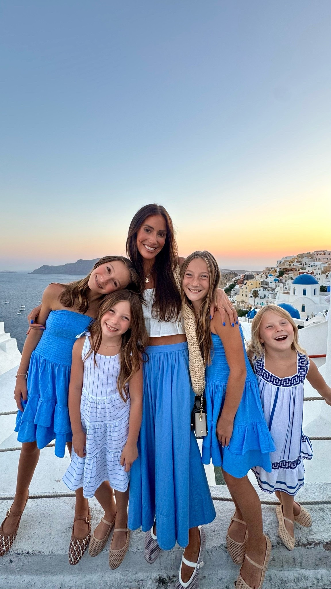 Santorini outfit of the night! Lovvving all the blue here! Girls dresses are from a little shop here but linking some similar options!

#LTKmomlife #LTKU #LTKTravel