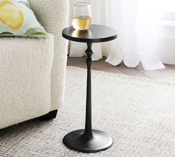 Round Metal Drink Table (9.5") | Pottery Barn (US)