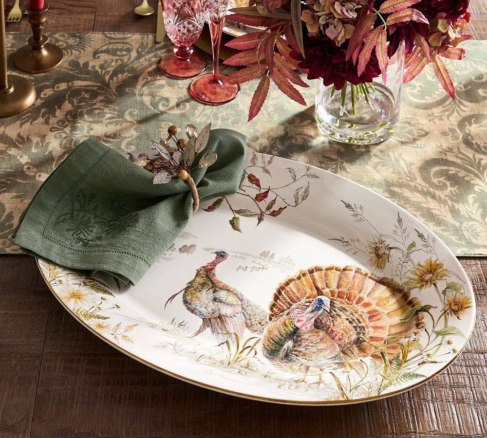 Bedford Harvest Stoneware Serving Platter | Pottery Barn (US)