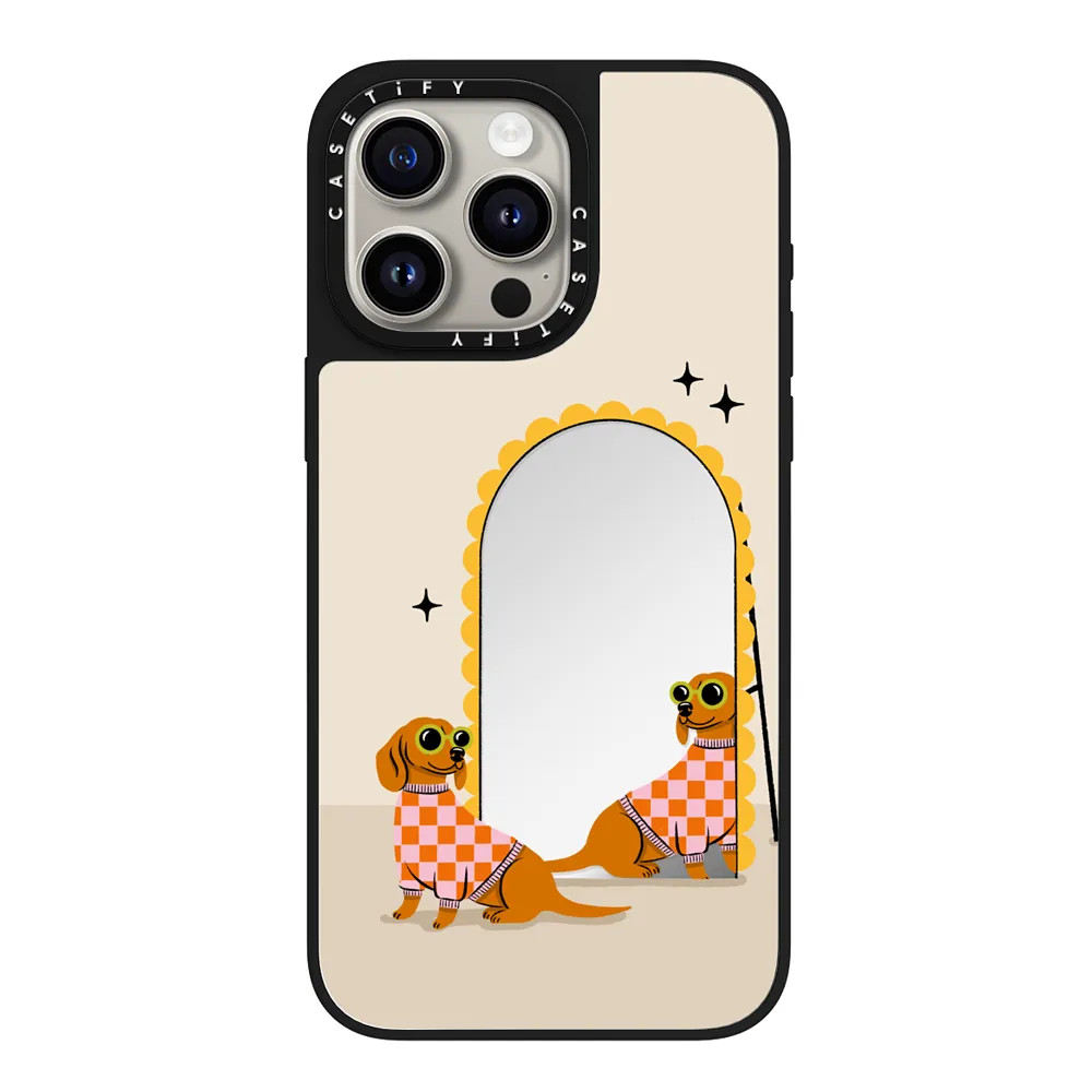 Checkered Dachshund Mirror | Casetify (Global)