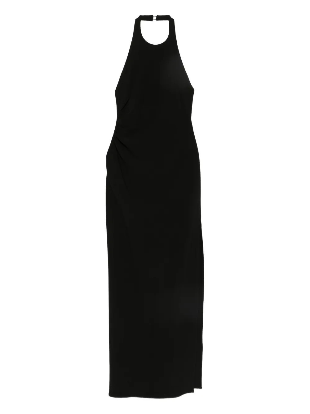 Eleh halterneck ruched dress - Black | Farfetch Global