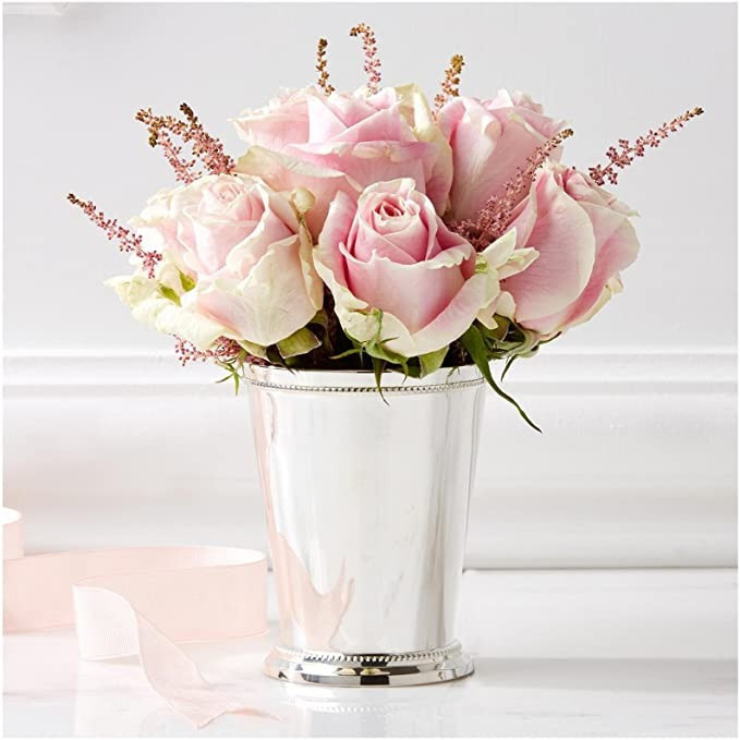 Two's Company McKenzie Mint Julep Vase, Silver-Plated Brass | Amazon (US)