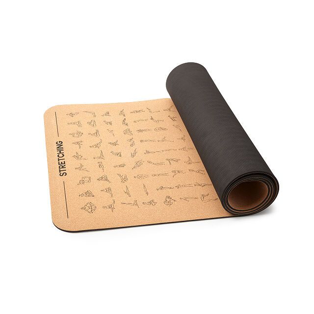 Instructional Cork Yoga Mat | UncommonGoods