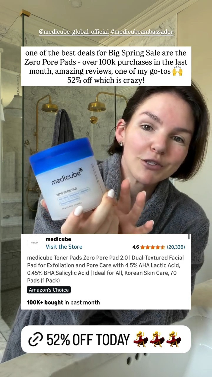 one of the best deals for Big Spring Sale are the Zero Pore Pads - over 100k purchases in the last month, amazing reviews, one of my go-tos 🙌 52% off which is crazy!

my tween, teen & I all use these - double sided with one smooth & one textured side. includes the little tweezer to grab them

just swipe on for gentle exfoliation, smaller pores, & brighter skin 🤝 under $15 today

#LTKBeauty #LTKgrwm #LTKselfcare
