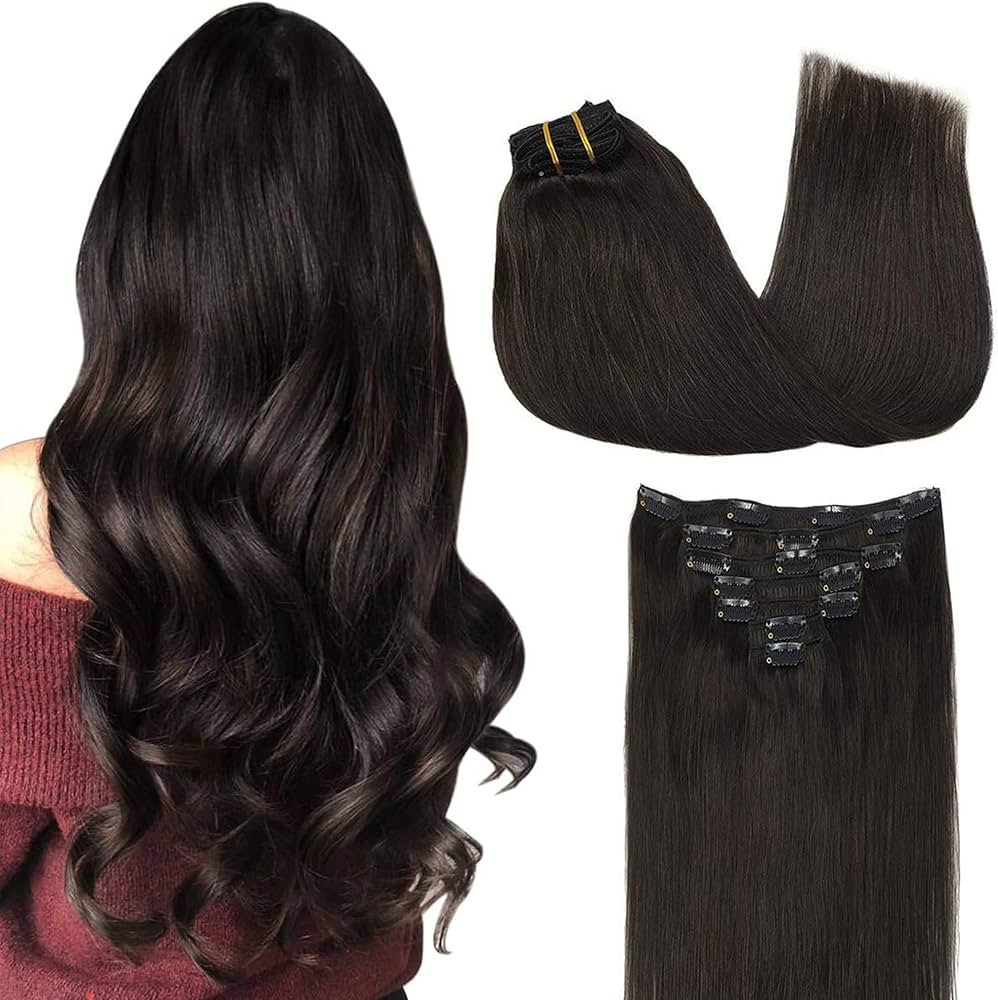 GOO GOO Clip in Hair Extensions Real Human Hair, Remy Human Hair Extensions Clip ins for Women, N... | Amazon (US)