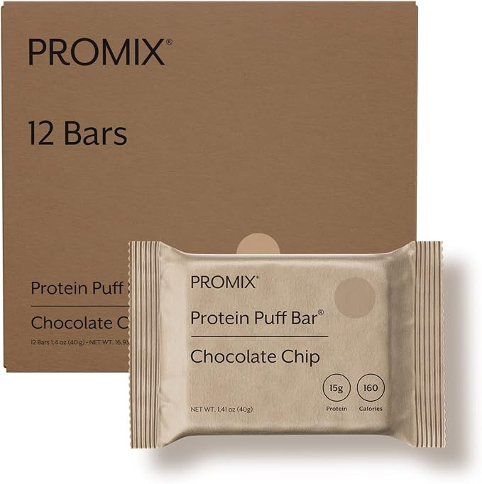 ProMix Nutrition Protein Puff Bars, 12-Pack - Chocolate Chip - Marshmallow Crispy Treat - Great T... | Amazon (US)